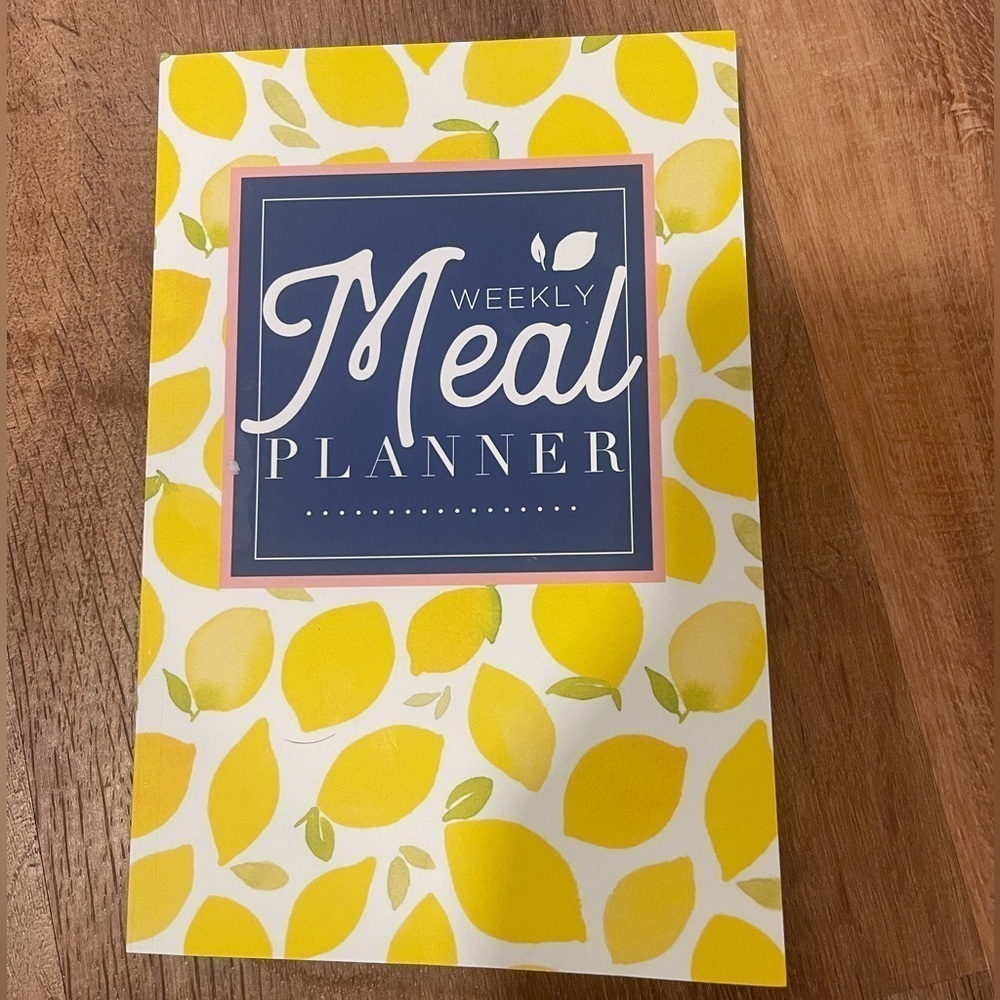 Lemon print cover weekly meal planner book​​​​​​​​